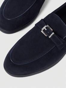 Sleekvia 休闲百搭通勤流苏装饰平底乐福鞋 - 藍色 - 查看 8