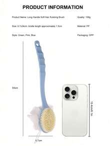 SHEIN Cepillo de ducha de mango largo, cepillo multiusos para exfoliación de espalda y limpieza de ducha - Multicolor - Ver 8