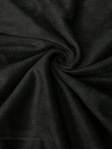 Freevana Plus Size Bohemian Suede Fringe Skirt, Casual Holiday Style - Black - View 8