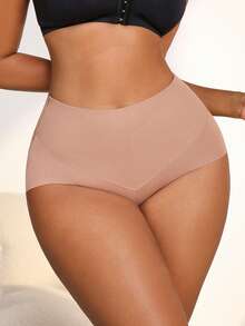 NudeFit 极简舒适V型绷带微压缩无缝高腰内裤 - 摩卡棕 - 查看 3