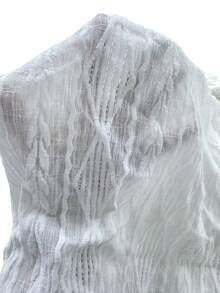 INAWLY Women's Plus Size Diamond Jacquard Halter Top For Summer - White - View 5