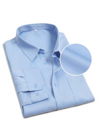 Manfinity Bizformal Casual, veelzijdig herenoverhemd in effen kleur