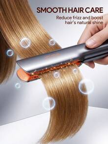 JMMO 2-In-1 Hair Straightener And Hair Dryer, Straightener With High-Speed Airflow + Rapid Heat-Up + Customizable Temperature & Auto Shut-Off + No Heat Damage-EU Plug - EU C Type Plug(220-240V) - View 5