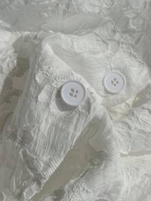 SHEIN EZwear 加大码白色镂空雪纺背心，适合通勤，春夏穿着 - 白色 - 查看 6