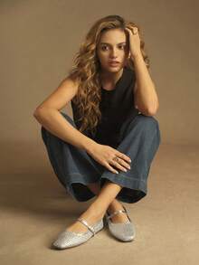 Rosivie Casual Versatile Simple Comfortable Breathable Women Flats - Silver - View 1