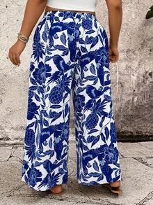 Breezaya 大码高腰印花休闲裤，简约风格，适合日常穿着，情人节款 - 彩色 - 查看 2