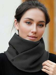 A Multi-Functional Solid-Colored Warm-Colored Scarf, Suitable For Ladies In Autumn And Winter. A Soft And Comfortable Outdoor Travel Scarf With Windproof Function, With A Small Neck Wrap Style, Suitable For Men In Autumn And Winter. A Windproof And Warm Outdoor Cycling Plush Scarf That Covers The Neck And Shoulders - Multicolor - View 14