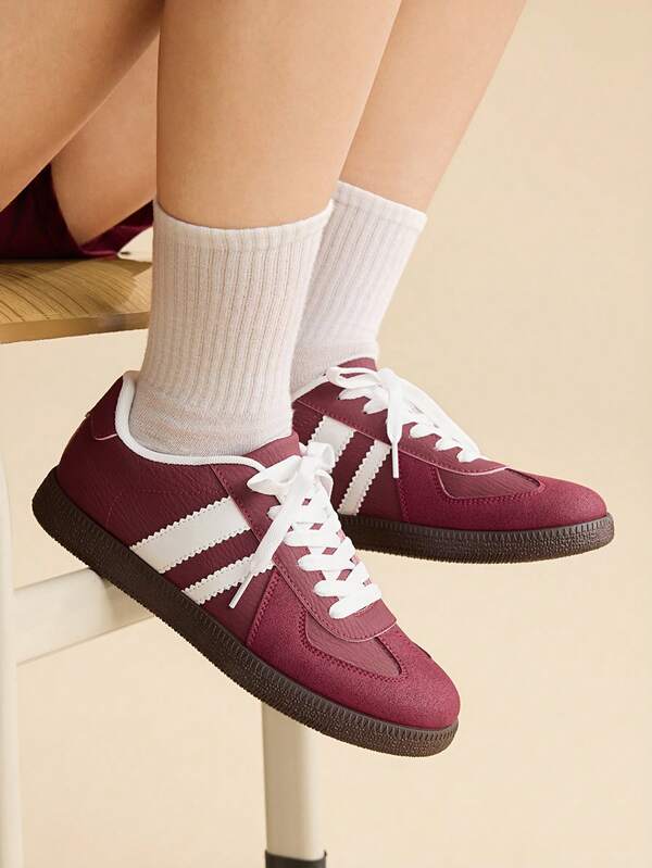 CUCCOO EASI Zapatos Dexun para mujer 2026 Primavera y Verano Nuevos zapatos deportivos casuales retro de color a juego con cordones blancos, Navidad