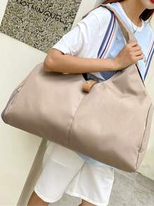 1pc Stand-Alone Shoe Warehouse Can Be Fixed Yoga Mat Retro Fashion Yoga Exercise Training Run Large Volume - Khaki - View 7