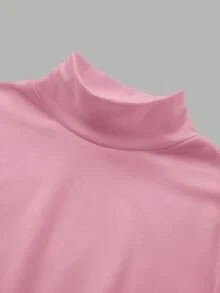 Fluxe 秋冬季基础款高领修身长袖纯色女式上衣，升级保暖内衬面料，时尚休闲舒适，百搭不臃肿 - 玫紅色 - 查看 10