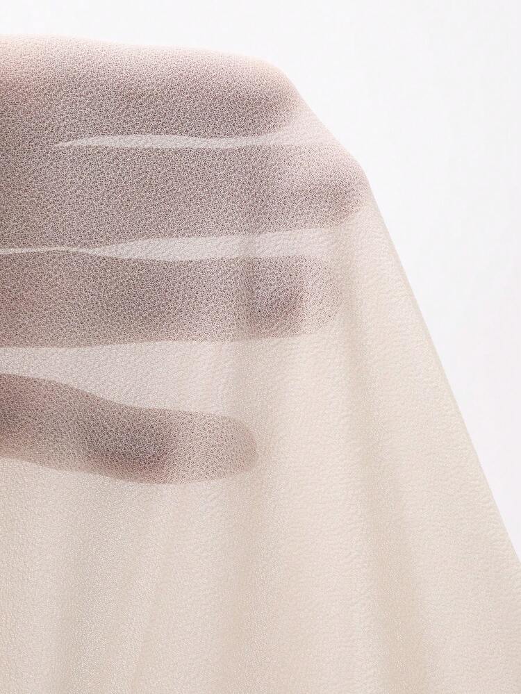 Lace Patchwork Sheer Dress, Elegant V-Neck Long Dress For Women, Summer Sundress