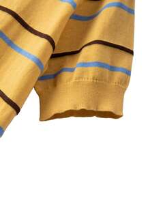 GlowEve CURVE 大码休闲撞色圆领短袖针织上衣 - 黃色 - 查看 4