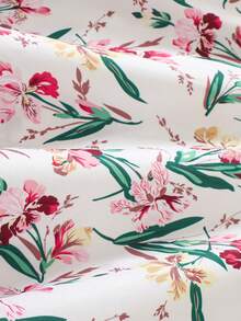 女童春夏休闲简约新款连衣裙,粉色碎花数码印花针织面料,圆领无袖荷叶边腰身连衣裙,适合可爱、优雅、简约的小女孩,适合日常、上学、外出、海滩、派对等场合。春夏儿童连衣裙,白色碎花连衣裙,女童短袖连衣裙,小女孩连衣裙,热带风情连衣裙 - 彩色 - 查看 5