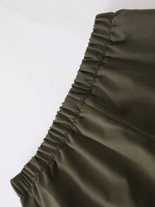 Coolqubz 2pcs/Set Teens' Loose Fit Round Neck Stylish Lion Graphic Pullover & Straight Leg Casual Pants Set,Unisex - Black - View 6