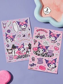 HELLO KITTY AND FRIENDS | SHEIN 激光闪光涂鸦贴纸，适用于笔记本、行李箱、手机壳装饰 - 彩色 - 查看 4