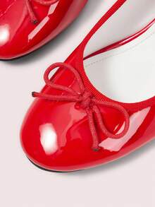 CUCCOO DOLLMOD Women's Fashion Bow Mary Jane High Heel Shoes - Red - View 4