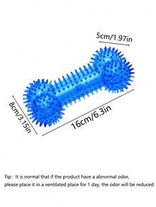 PETSIN 1 pieza Juguete para mascotas de TPR - Hueso de perro con púas para limpieza dental - Multicolor - Ver 10
