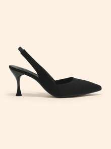 CUCCOO BASICS Women's Elegant Pointed Toe Pumps, Minimalist Design For Commuting - Black - View 7