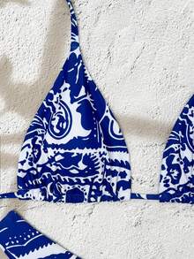 Swim Mod 女士印花简约休闲泳衣套装 - 彩色 - 查看 4