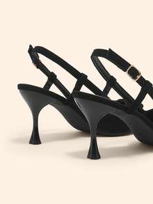 CUCCOO BASICS Women's Fashionable & Elegant Commuter Pumps With Bow Decor Spring Shoes - Black - View 9