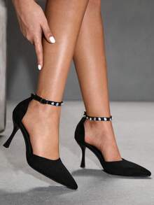 CUCCOO SZL Zapatos de tacón alto para mujer - Negro - Ver 1