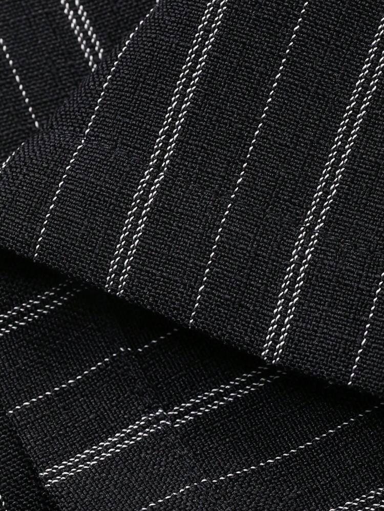 Tween Boy Striped Patchwork Short Sleeve Shirt And Pants Casual Outfit Summer