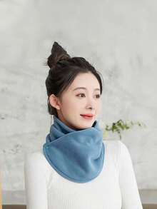 A Multi-Functional Solid-Colored Warm-Colored Scarf, Suitable For Ladies In Autumn And Winter. A Soft And Comfortable Outdoor Travel Scarf With Windproof Function, With A Small Neck Wrap Style, Suitable For Men In Autumn And Winter. A Windproof And Warm Outdoor Cycling Plush Scarf That Covers The Neck And Shoulders - Multicolor - View 13
