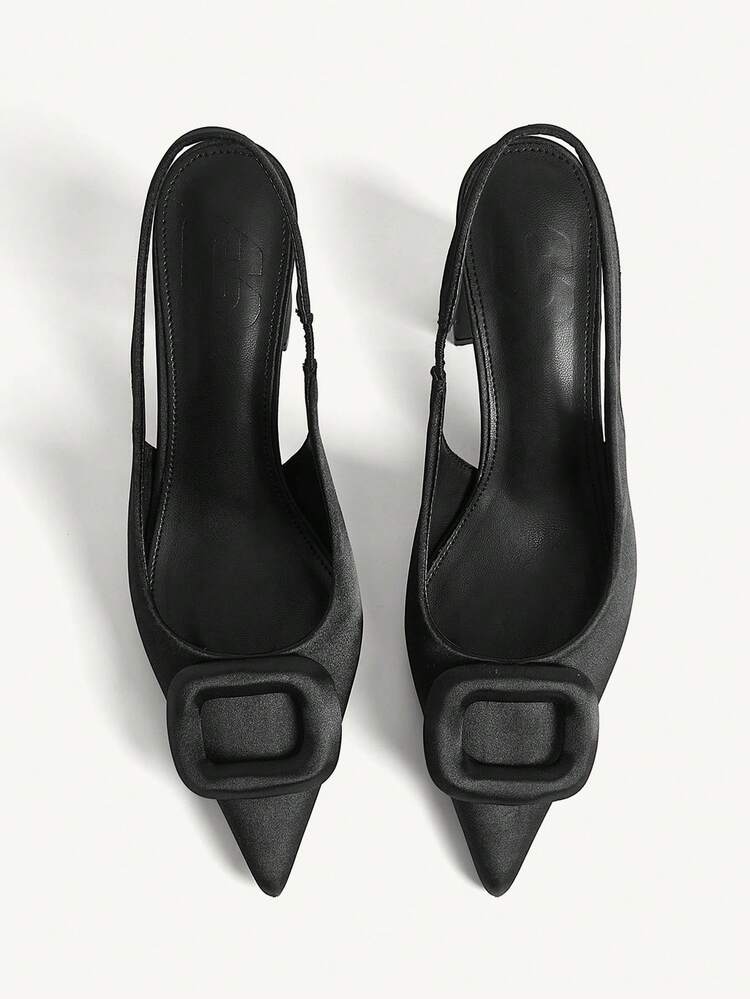 CUCCOO CHICEST Women's Pointed Toe Thick Heel High Heels, Elegant Sexy Fashion Slip-On Pumps Suitable For Date, Afternoon Tea, Party, Evening, Daily Commute Summer Shoes Wedding Shoes Bride Shoes