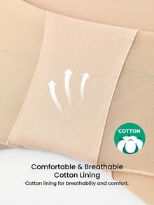 LUVLETTE Smoothing Shaping High-Waist Tummy Control No-Show Shapewear  Breathable Nude Shorts - Apricot - View 11