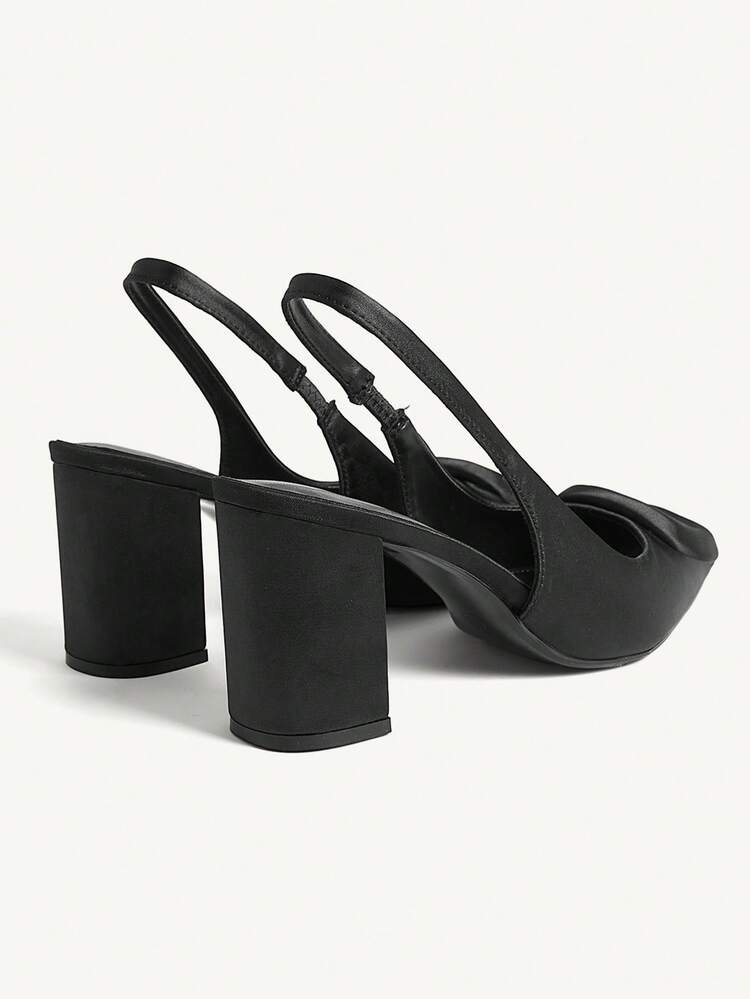 CUCCOO CHICEST Women's Pointed Toe Thick Heel High Heels, Elegant Sexy Fashion Slip-On Pumps Suitable For Date, Afternoon Tea, Party, Evening, Daily Commute Summer Shoes Wedding Shoes Bride Shoes