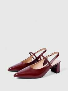 Sleekvia 女士高跟鞋 - 酒紅色 - 查看 10