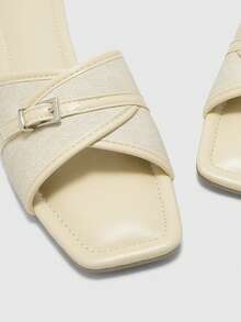 CUCCOO BIZCHIC Simple And Versatile Temperament Comfortable Fashion Generous Commuter Vacation Beach Flat Sandals Spring Shoes - Milk apricot - View 9