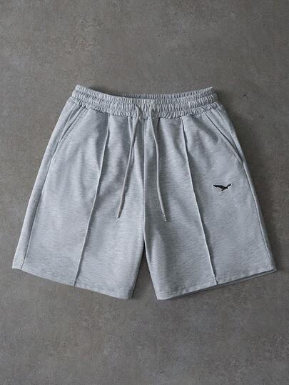 PAVTROS Men's Solid Color Casual Drawstring Elastic Waist Shorts With Pockets, Versatile For Summer