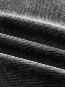 ROMWE MEN Essentials Áo thun nam phong cách retro cơ khí hiện đại, thường ngày, thích hợp cho việc đi làm - Xám - Xem 5