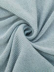 EMERY ROSE Women's Casual Minimalist Hollow-Out Knit Button-Front Cardigan, Spring/Autumn - Grey - View 7