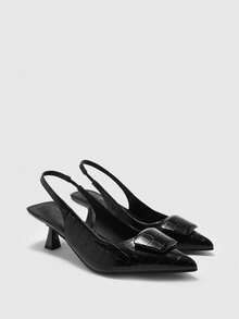 CUCCOO BIZCHIC Women's Versatile Commuting Elegant Pointed Toe Pumps - Black - View 7