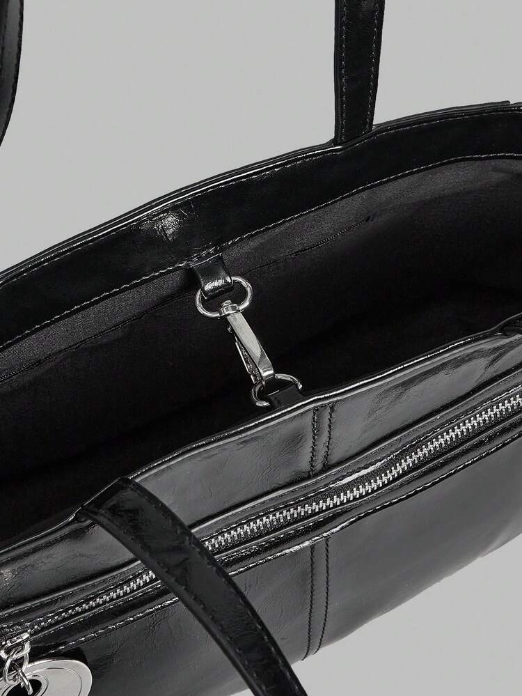 Women's Shoulder Bag, Zipper Large-Capacity Tote Bag.