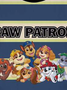 SHEIN | PAW Patrol Áo thun ngắn tay cổ tròn in chữ và hoạt hình dành cho bé trai - trắng - Xem 3