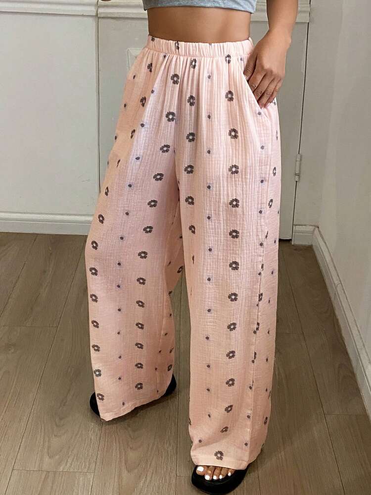 Women's Loose Ditsy Floral Pajama Bottoms, Spring/Summer