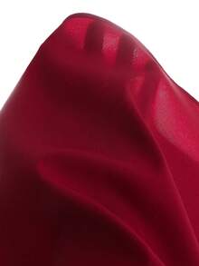 SHEIN Vår/Sommar Lös Avslappnad Texturerad Tyg Nedfällbar Krage Öppen Fram Äkta Fickdesign Pojkskjorta - Röd - Visa 6