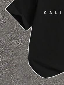 SHEIN Streecool Kids Bộ áo thun kẻ sọc California và quần cargo cho bé trai, trang phục thường ngày thời trang cho các bữa tiệc, lễ hội, mùa xuân/hè. - Nhiều màu - Xem 7