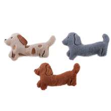 PETSIN Juguete de peluche con forma de perro salchicha, que contiene papel con sonido para juego interactivo con gatos - Multicolor - Ver 4