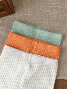 Conjunto de shorts de punto de unicolor lindo para bebé niña en verano - Multicolor - Ver 6