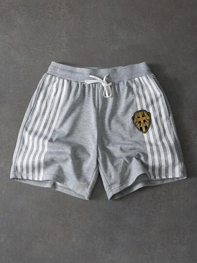 PAVTROS Men's Streetwear Popular Style Pants, Boyfriend/Husband Daily Gift, Anniversary Souvenir, Striped Print, Embroidered Gray Sweatpants