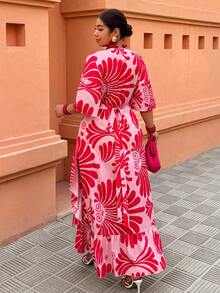 Breezaya Áo kiểu nữ buộc chéo, xếp ly, in họa tiết hoa, thích hợp mặc đi nghỉ mát, thời trang dạo phố. - Nhiều màu - Xem 2