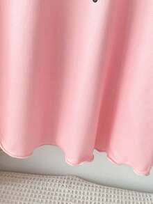 女婴可爱小羊动物印花全包式粉色波点袖口两件套睡衣 - 淺粉色 - 查看 5