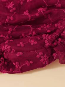 Souflis Souflis Cubrepañales de encaje con volantes para bebé recién nacida, ropa interior, adecuado para combinar con varios estilos, cumpleaños - Burdeos - Ver 5