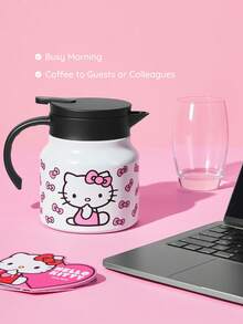 HELLO KITTY AND FRIENDS | SHEIN 800毫升/27盎司家用/野餐316不锈钢 - 白色 - 查看 3