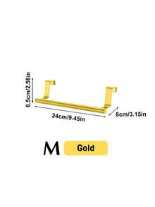 Madebyblanc 1PC Single Rod Towel Rack Cabinet Door Back Type Hanging Rack Non-Punched Towel Rod - Multicolor - View 15