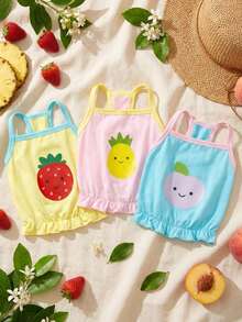 PETSIN Pet Clothing, Dog Clothing, Cat Camisole, Casual Vest, Spring And Summer New Item, Small Animal Camisole, Cool Casual Clothing, Fruit Cartoon Picture, That Cool Vest - Multicolor - View 2